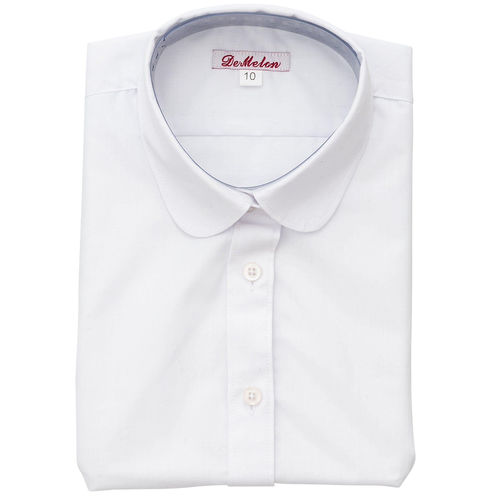 Girls White Round Collar Dickey