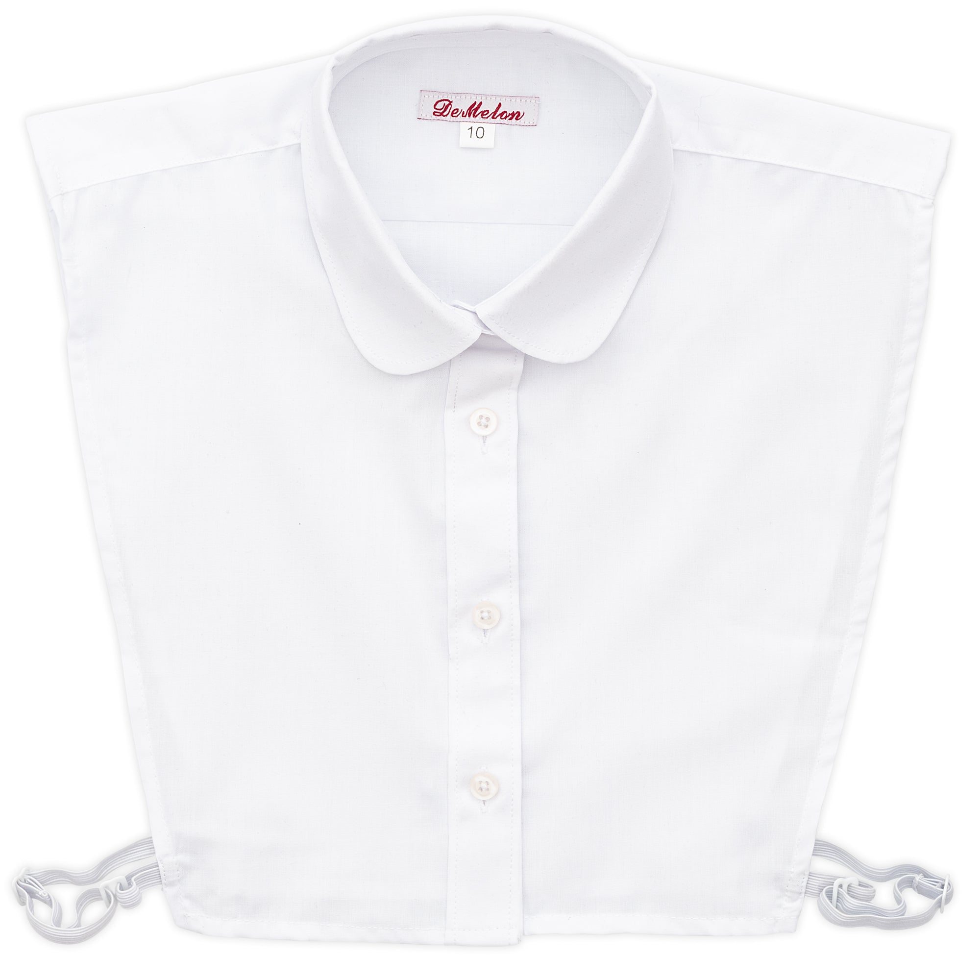 Girls White Round Collar Dickey