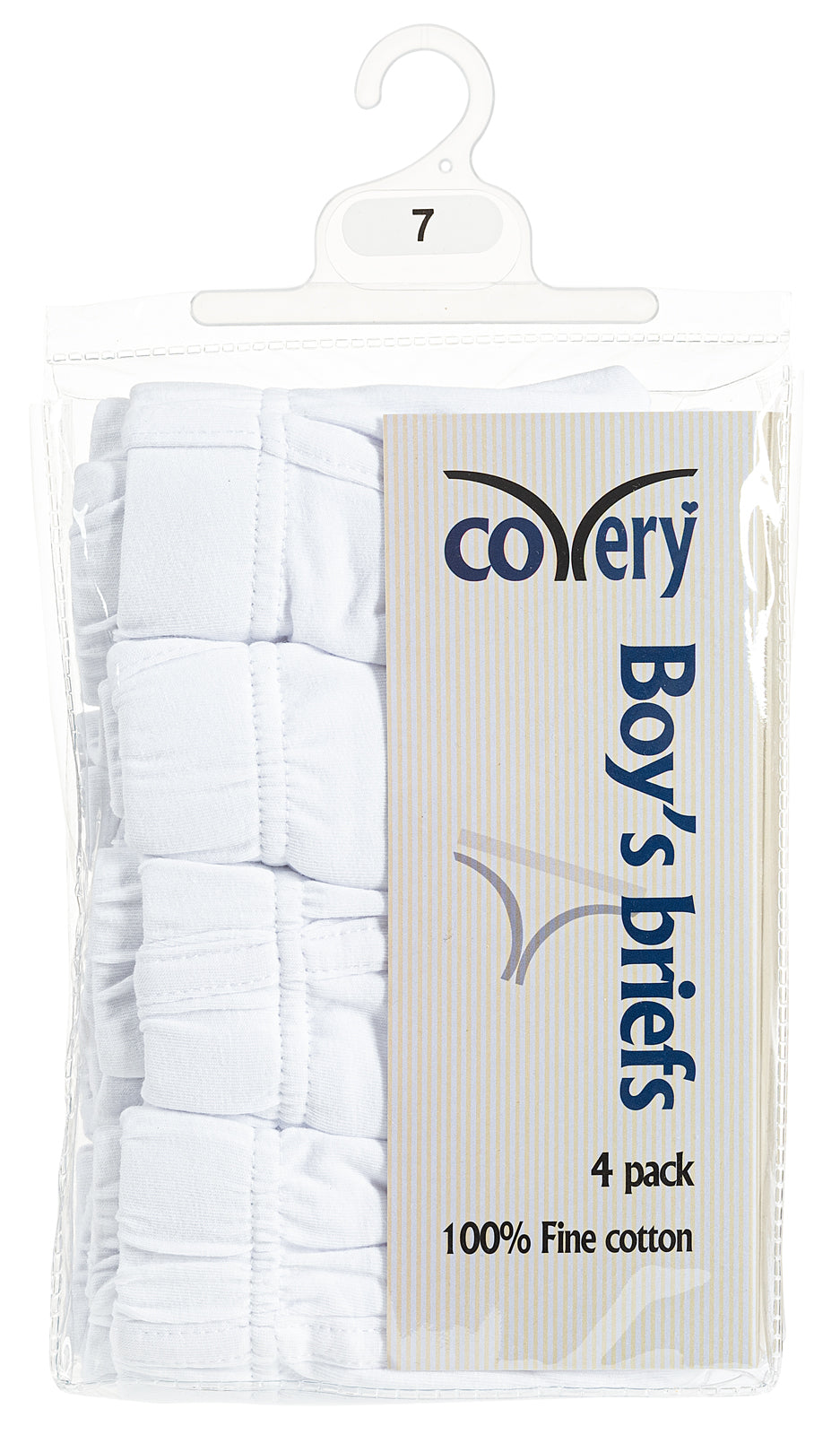 Boys White Panty, 4pk