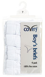 Boys White Panty, 4pk