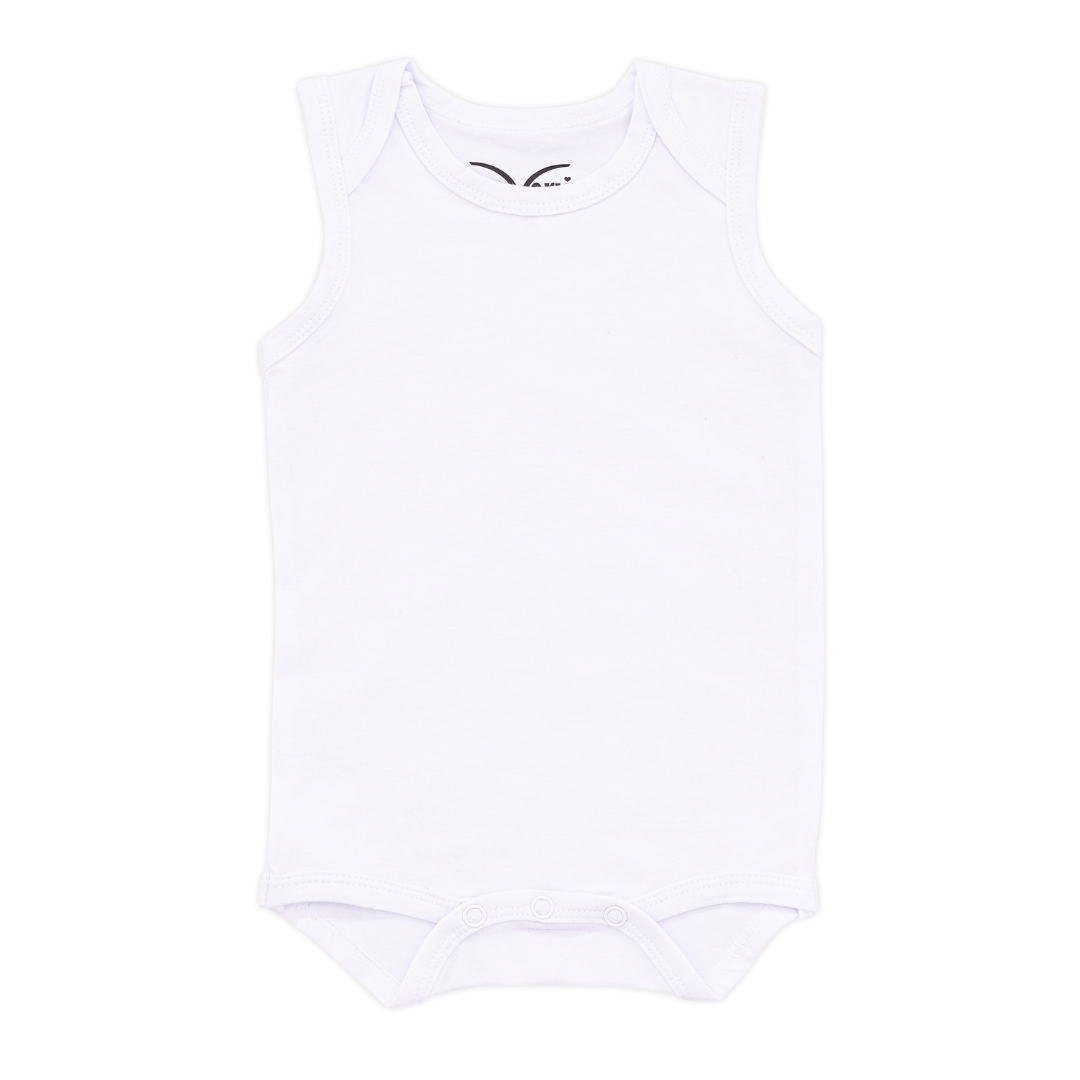 White Sleeveless Baby Undershirt Onesie, 3pk