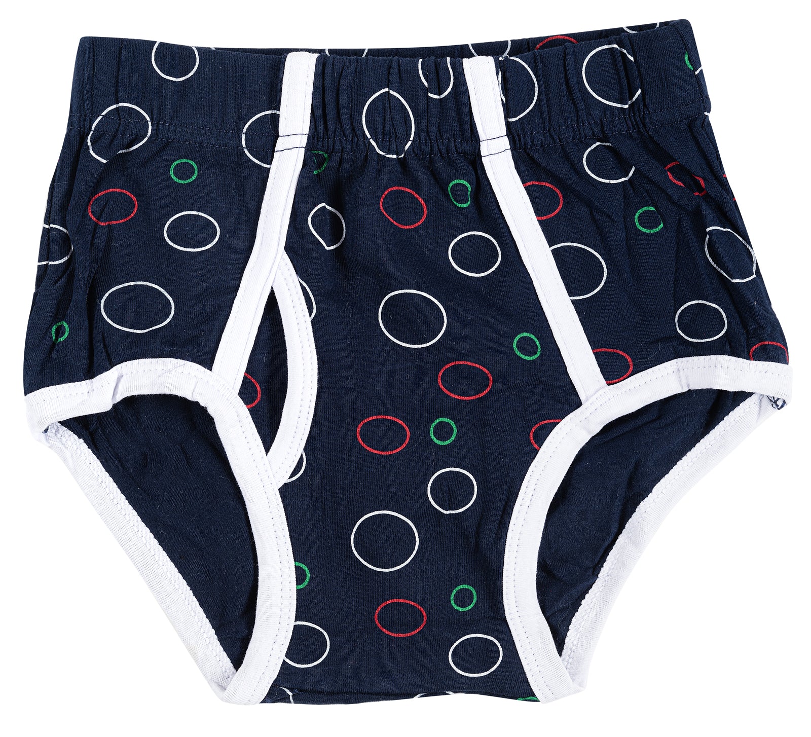 Boys Striped and Circle Design Panties, 4pk