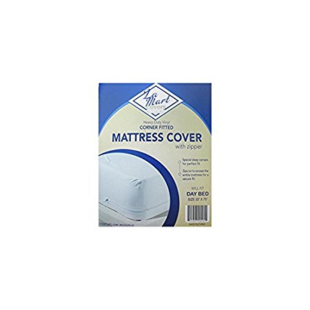 La Mart Heavy Duty Vinyl Corner Fitted Mattress Cover with Zipper