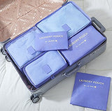 Packing Cubes 6 Piece Set Fits in Travel Carry On Luggage Compressible Organizer