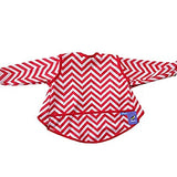 Waterproof Long Sleeved Bib With Pocket, For Infant And Toddler Smocks. (2 colors)
