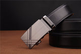 Men's Leather Ratchet Dress Adjustable Belt with Automatic Buckle Track Belt (up to 42 in.)