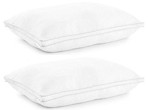 Down Alternative Fill Elegance Cotton Covered White Pillows Extensive Size aprox(29X17)