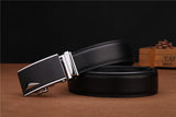 Men's Leather Ratchet Dress Adjustable Belt with Automatic Buckle Track Belt (up to 42 in.)