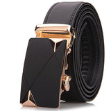 Men's Leather Ratchet Dress Adjustable Belt with Automatic Buckle Track Belt (up to 42 in.)