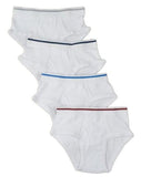 T-cottons Boys Briefs 100% Cotton White Panties 4-pack