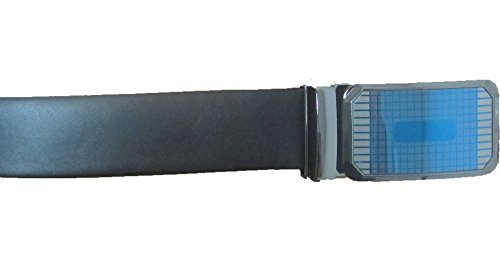 Elegant and Casual Men's Leather Belt Sliding Buckle Ratchet Belt Black Available in 11 Designs