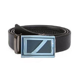 Elegant and Casual Men's Leather Belt Sliding Buckle Ratchet Belt Black Available in 11 Designs