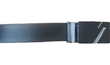 Elegant and Casual Men's Leather Belt Sliding Buckle Ratchet Belt Black Available in 11 Designs