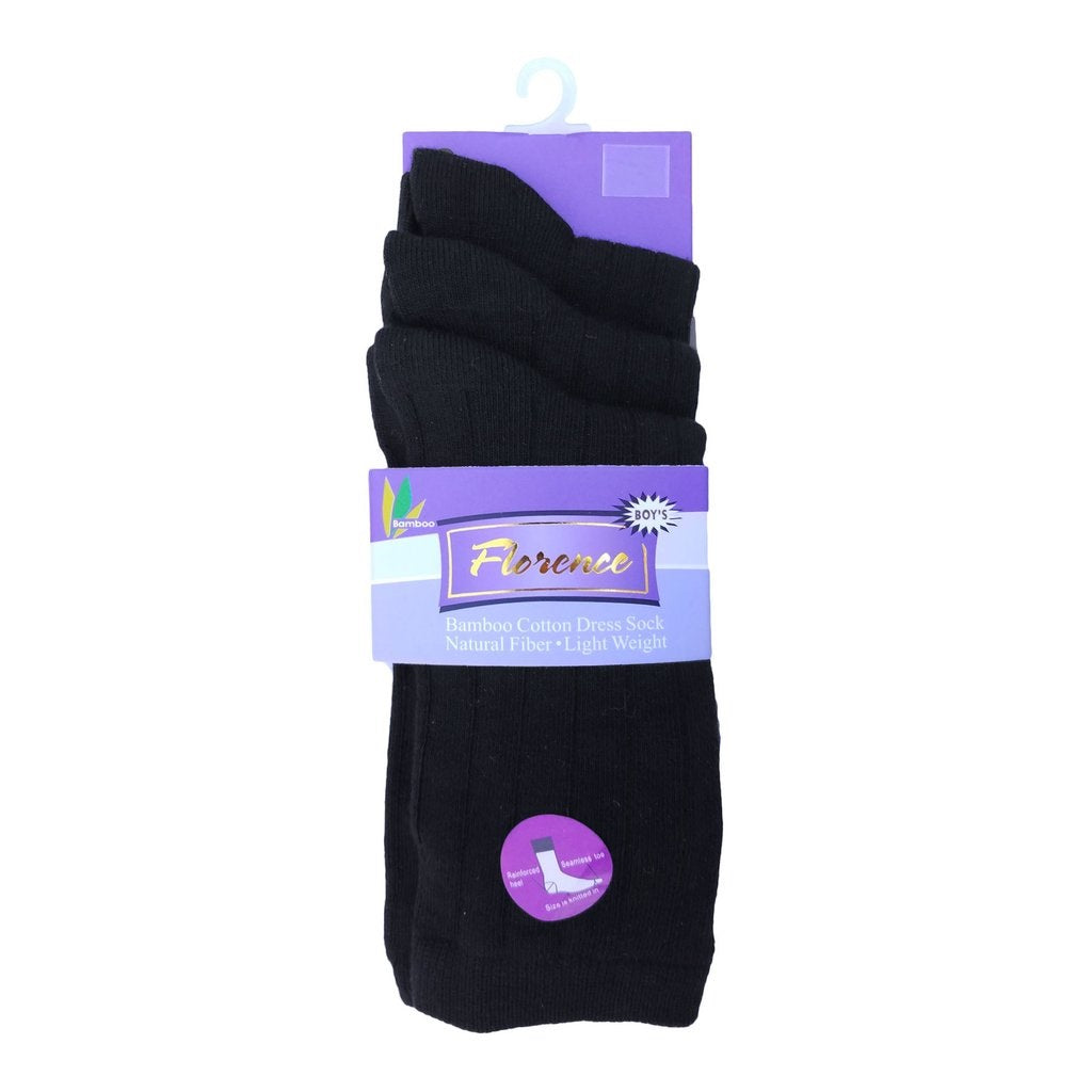 Florence Bamboo Dress Sock For Boys 3 pack