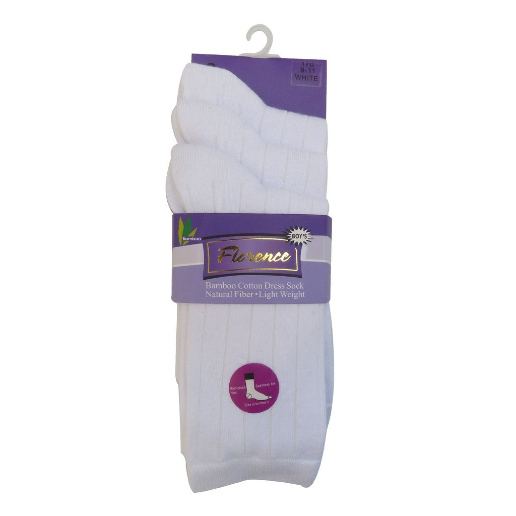 Florence Bamboo Dress Sock For Boys 3 pack