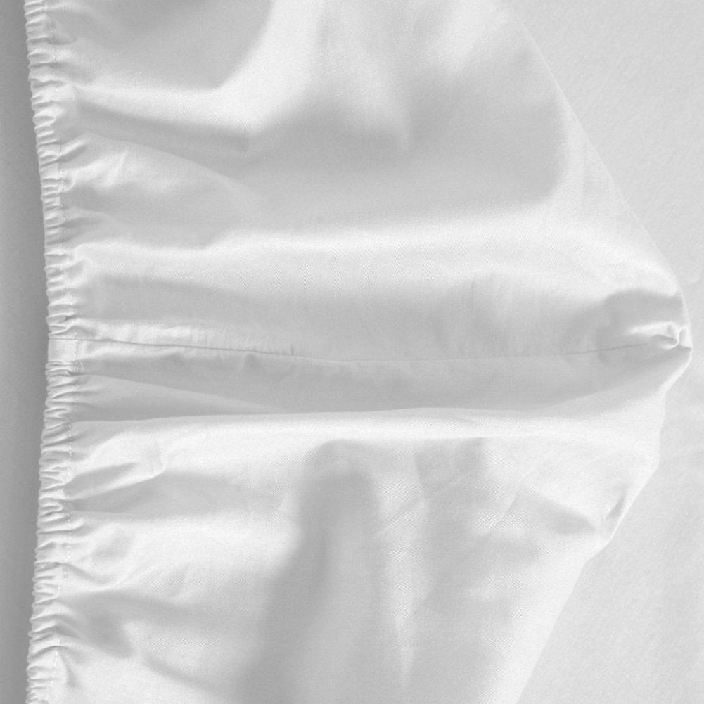 Fitted Sheet Wrinkle free, Pimple free, White Cotton Blend Deep Pockets Fitted Sheet