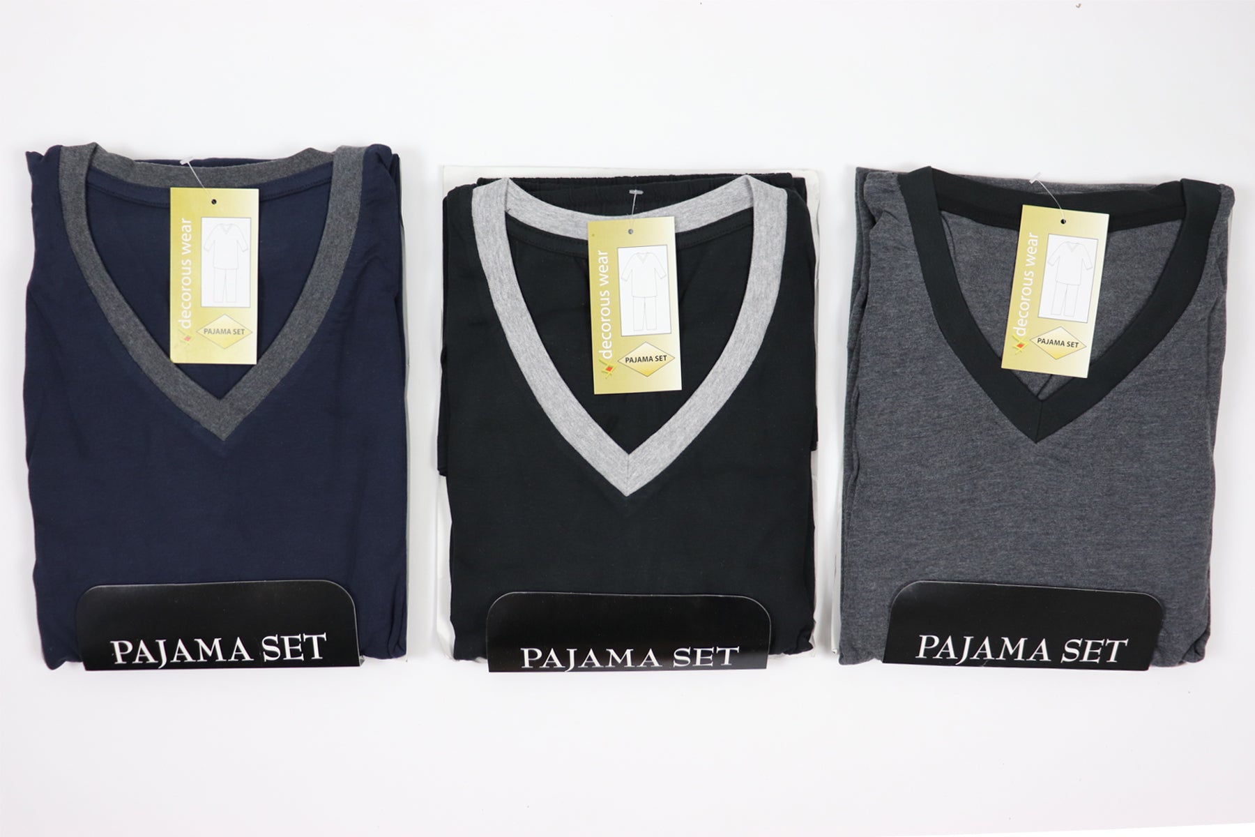 Mens V Neck Knit Pajamas
