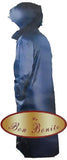 Mens Long Raincoat with Hood Waterproof Poncho Full Length for Shtriemel and Hat