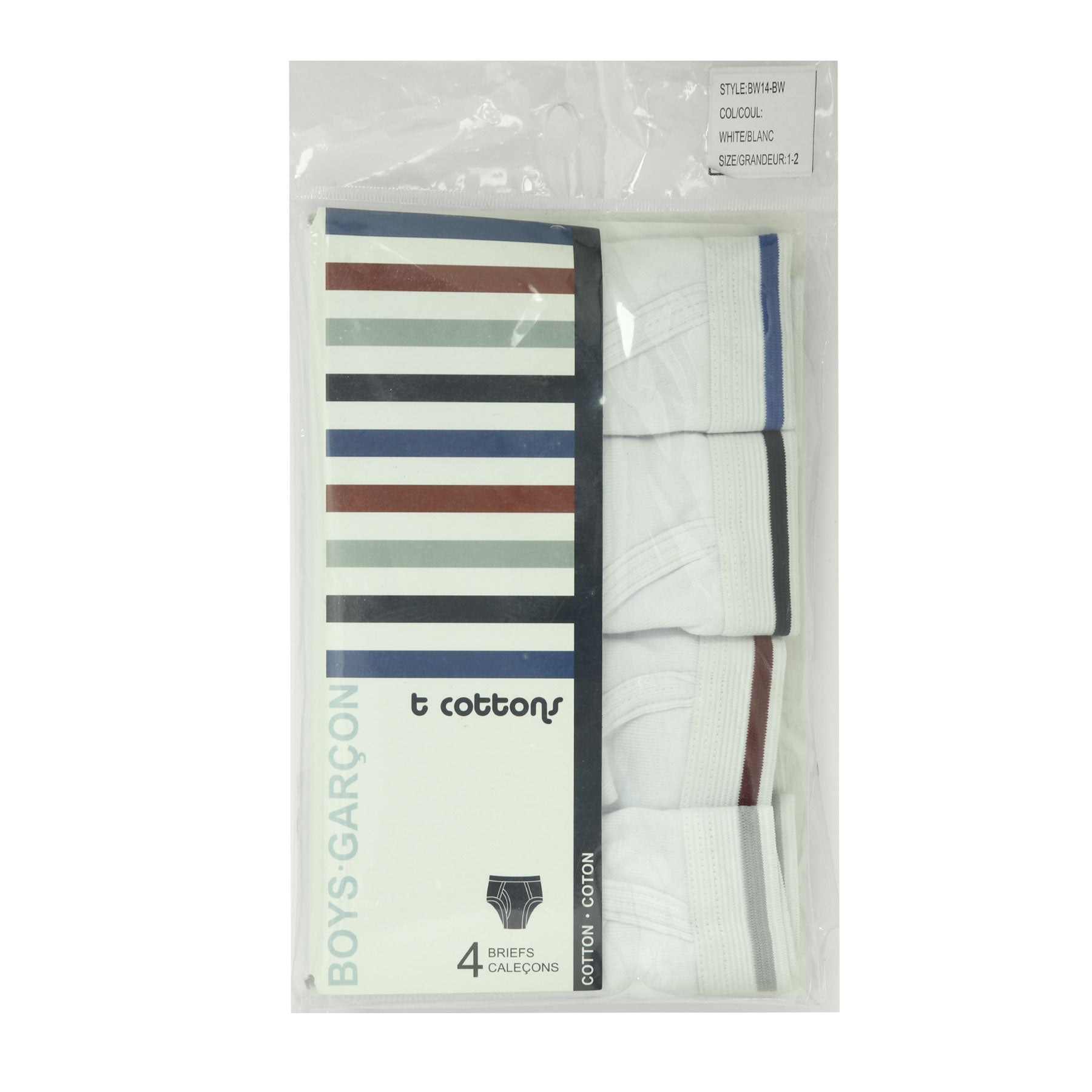 T-Cotton Boys Briefs 4 Pack