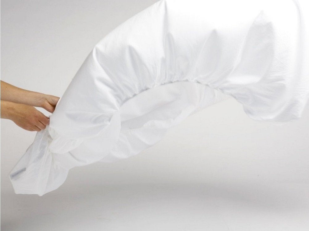 wrinkle free, pimple free, White Cotton Blend Fitted Sheet Easy Care & Soft