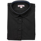 Girls Black Round Collar Dickey