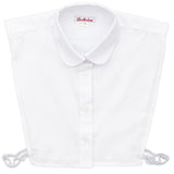 Girls White Round Collar Dickey