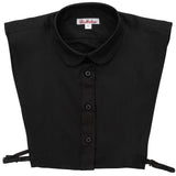 Girls Black Round Collar Dickey
