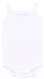 White Ribbed Tank Undershirt Onesie, 2pk