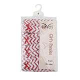 Girls Grey and Red Zig Zag Design Panty