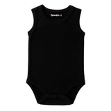 Baby Ribbed Tank Onesie – Soft Stretch Cotton Sleeveless Black Bodysuit, 2pk