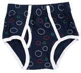 Boys Striped and Circle Design Panties, 4pk
