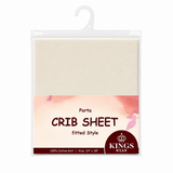 100% Cotton Knit Fitted Crib Sheet – Soft Breathable Baby Bedding, Beige