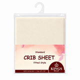 100% Cotton Knit Fitted Crib Sheet – Soft Breathable Baby Bedding, Beige