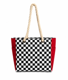 Extra Large Waterproof Beach Tote Bag with Zipper & Pockets
