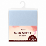 100% Cotton Knit Fitted Crib Sheet – Soft Breathable Baby Bedding, Blue