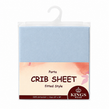 100% Cotton Knit Fitted Crib Sheet – Soft Breathable Baby Bedding, Blue