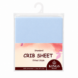 100% Cotton Knit Fitted Crib Sheet – Soft Breathable Baby Bedding, Blue