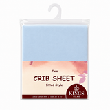 100% Cotton Knit Fitted Crib Sheet – Soft Breathable Baby Bedding, Blue