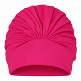 Polyester Lined Pleated Women's Swim Turban