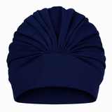 Polyester Lined Pleated Women's Swim Turban