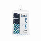 Boys Striped and Circle Design Panties, 4pk