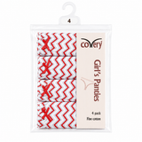Girls Grey and Red Zig Zag Design Panty