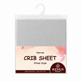 100% Cotton Knit Fitted Crib Sheet – Soft Breathable Baby Bedding, Gray