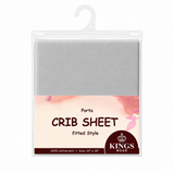 100% Cotton Knit Fitted Crib Sheet – Soft Breathable Baby Bedding, Gray