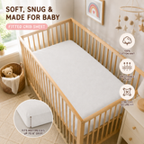 100% Cotton Knit Fitted Crib Sheet – Soft Breathable Baby Bedding, Gray
