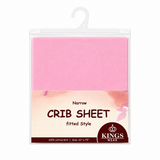 100% Cotton Knit Fitted Crib Sheet – Soft Breathable Baby Bedding, Pink