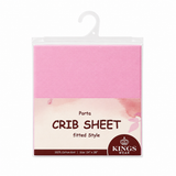 100% Cotton Knit Fitted Crib Sheet – Soft Breathable Baby Bedding, Pink