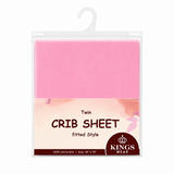 100% Cotton Knit Fitted Crib Sheet – Soft Breathable Baby Bedding, Pink