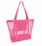 Extra Large Foldable Beach Tote Bag with Zipper & Pockets