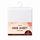 100% Cotton Knit Fitted Crib Sheet – Soft Breathable Baby Bedding, White